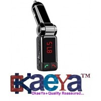 OkaeYa Wireless Bluetooth Fm Transmitter, Car Mp3 Player with Bluetooth Handsfree Calling and Dual USB Charging (5V/2A)